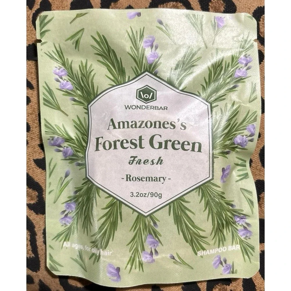 NEW Wonderbar Amazone's Forest Green Fresh Rosemary Shampoo Bar